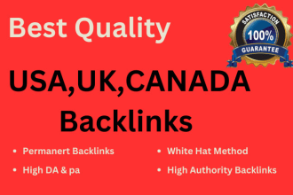 can provide 40 USA, UK and canada backlinks  sites