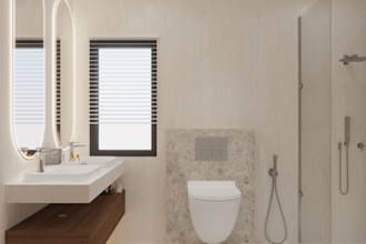 render bathroom  interior with vray