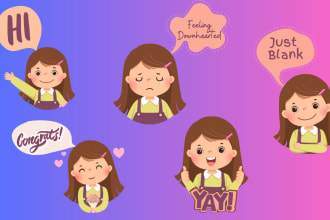 design personal whatsapp, telegram and other chat stickers in 6hrs