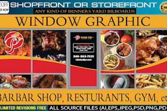 create outstanding shopfront or storefront and window graphic design