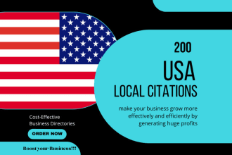do 200 USA local citations and directory submission