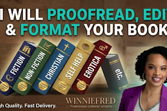 meticulously line edit and proofread your fiction book