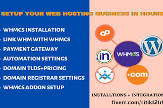 complete web hosting setup with whmcs, domain registrar