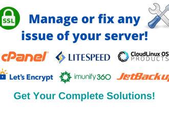 install, fix cpanel whm, cloudlinux, softaculous, litespeed, csf, imunify
