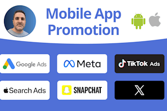 mobile app promotion for android and ios on google ads, facebook, and tiktok ads