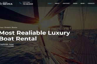 boat rental, cruise ship, kayak rental, and yacht booking website