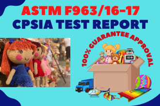 provide astm f963 16 17 and cpsia report for amazon items