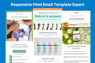 do stunning HTML email template or newsletter