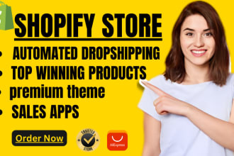 build a complete shopify dropshiping store