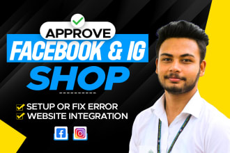 set up and approve facebook shops and instagram shops