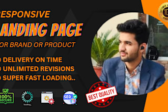 create wordpress landing page design or single page website