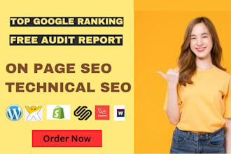 complete on page and technical SEO for wordpress wix squarespace shopify