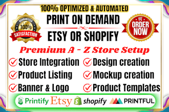 setup etsy print on demand, etsy listing with print on demand, print on demand