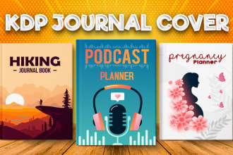 do kdp journal digital planner notebook cover for KDP low content book