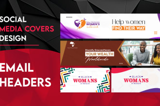 design awesome facebook, linkedin covers and email headers