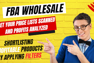 scan your distributors price list for amazon fba wholesale