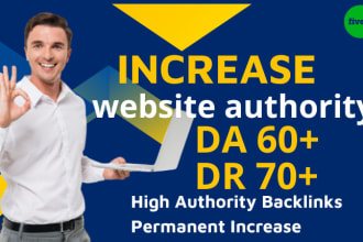 increase domain rating ahrefs DR 60 plus domain authority da tf