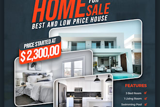 create designs for your real estate agency with cheapest  price