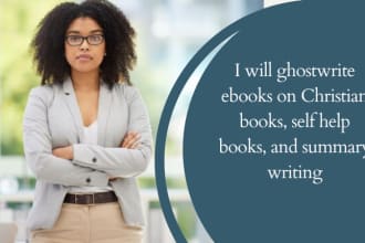 ghostwrite ebooks on christian books, self help books, and summary writing