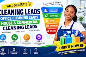 generate cleaning leads office cleaning leads house commercial cleaning leads