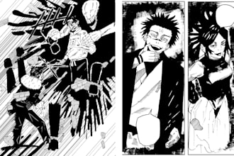 draw manga, comic pages and covers for you