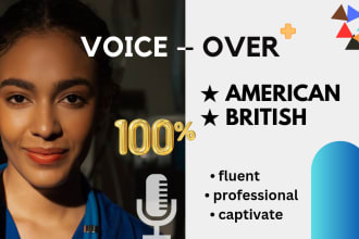 record american and british accent voiceover in both gender