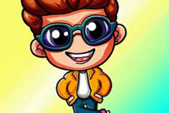 create bright unique cartoon character