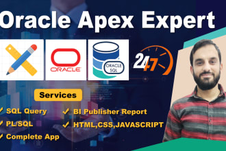 create oracle apex application and apps