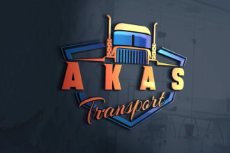 do transports logistics trucking business logo