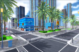 create 3d realistic environment in unity game engine for game development