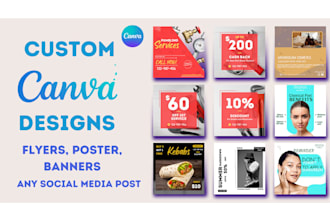 design social media posts and canva templates for instagram and facebook