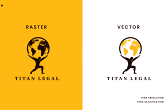 convert raster logo, image in vector file high resolution