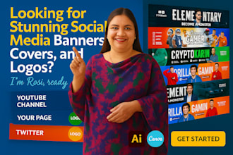 create a professional premium quality banner and logo design for fb page