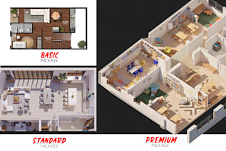 create 2d or 3d floor plans for real estate
