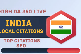create 350 india local citations for your business