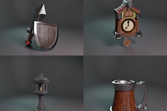 create simple stylized and low poly asset packs