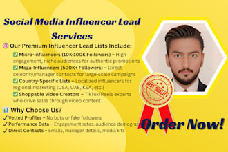 instagram youtube twitch influencer email list
