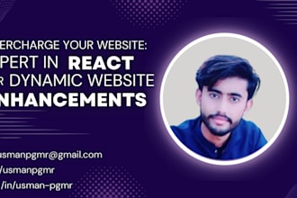 enhance websites with dynamic react expertise