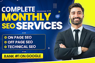 do complete monthly website SEO service with high quality white hat backlinks