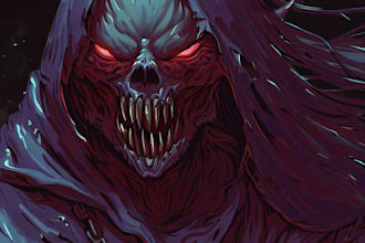 paint fantasy horror character art