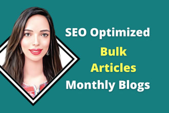 write 30 remarkable SEO blog posts monthly with images