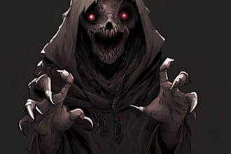 make fantasy horror character art