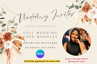 design elegant wedding invitation design with canva
