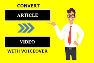 convert blogpost, article, text to youtube or tiktok video with voice over