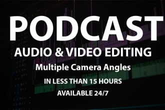 do podcast video and audio editing, multi camera angle