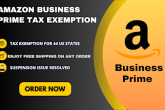 create your amazon business prime tax exempted id with my own llc