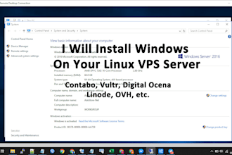install windows os on vps contabo, ovh, vultr, digital ocean