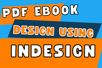 do PDF ebook design using adobe indesign for any ebooks