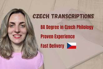transcribe in czech audio or image to text