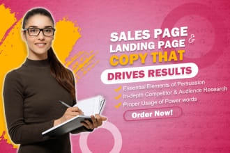 be your professional landing page, sales page, and website content copywriter